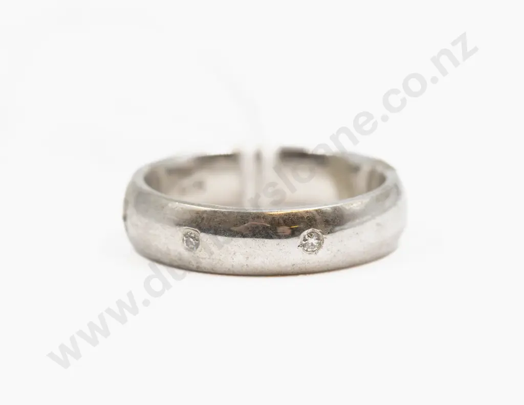 S/S Four Stone Cubic Zirconia Band Ring Image 1++