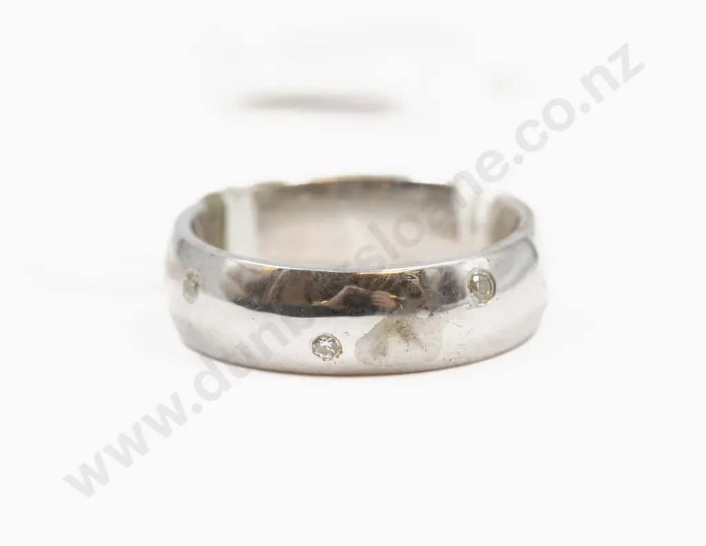 S/S Four Stone Cubic Zirconia Band Ring Image 1++