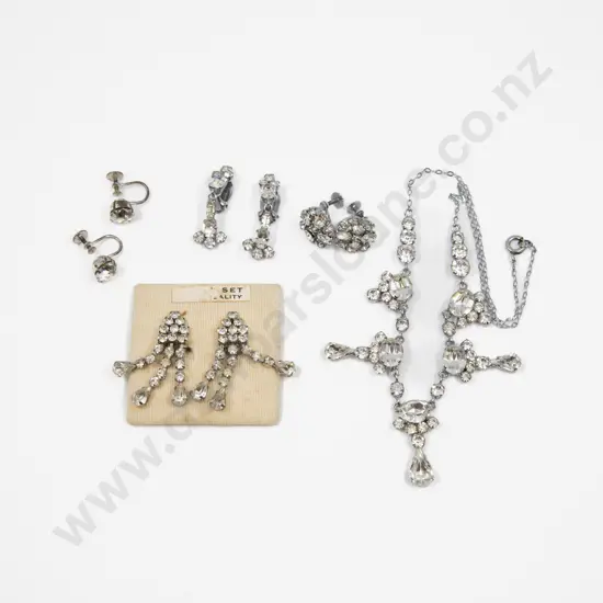 Collection of Assorted Vintage Diamante Jewellery