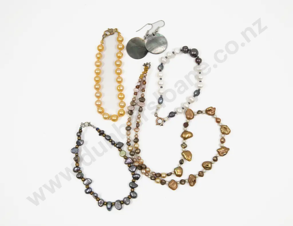 Collection of Assorted Fresh Water Pearl and Paua Jewellery Image 1++