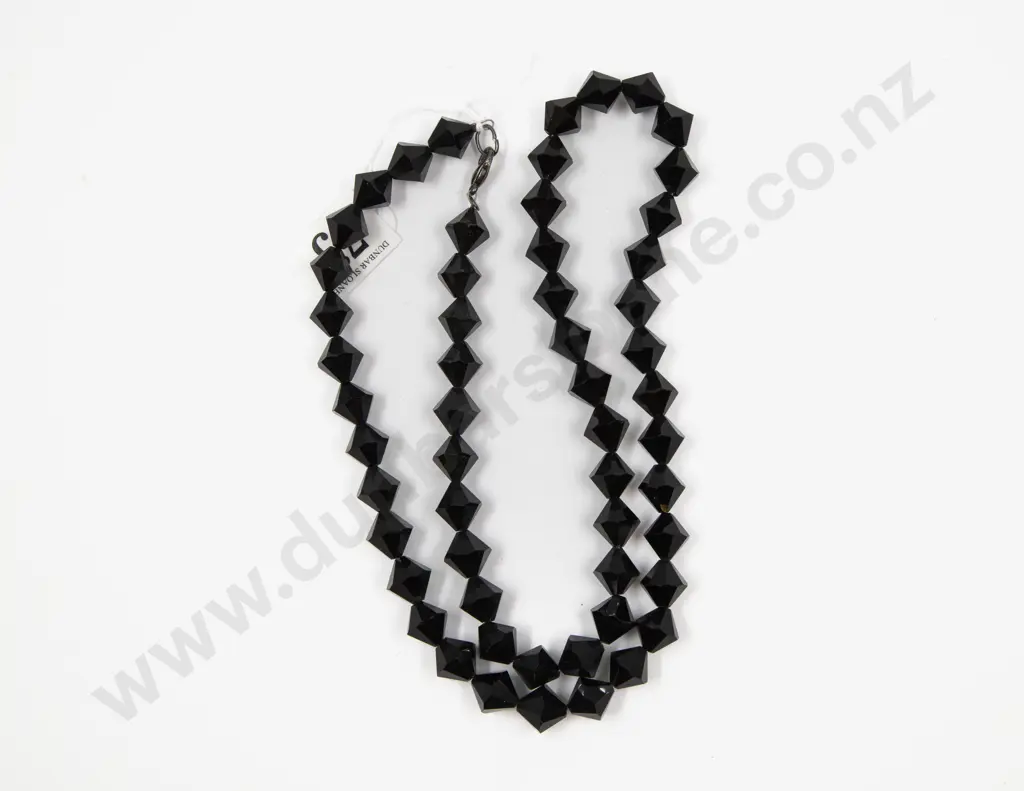 Single Strand French Jet Bead Necklace Image 1++