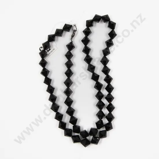 Single Strand French Jet Bead Necklace