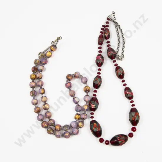 Two Murano Glass Bead Necklaces