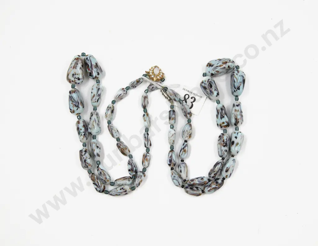 Two Murano Glass Bead Necklaces Image 1++
