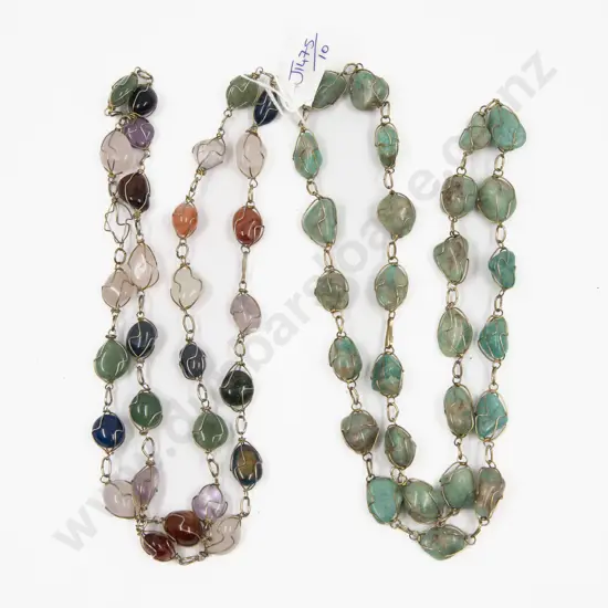 Two Multi Gem Stone Necklaces