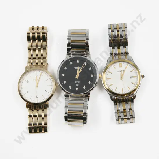 Three Wrist Watches - DKNY CITIZEN and SEIKO