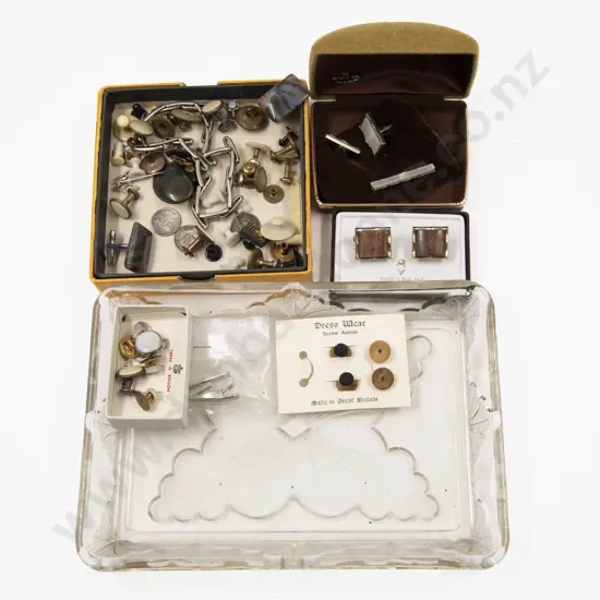Collection of Assorted Shirt Studs and Cuff Links