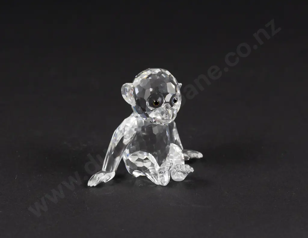 C1998 Boxed Swarovski Crystal 'African Wildlife' Chimpanzee Image 1++