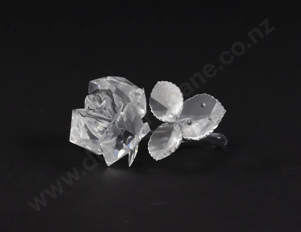 C1993 Boxed Swarovski Crystal 'Exquisite Accents' Rose Image 1++