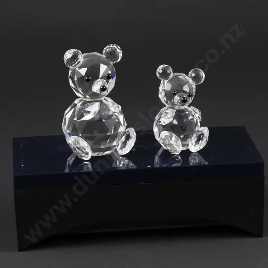 C1981-1982 Swarovski Crystal 'Woodland Friends' Teddy Bears with Display Stand