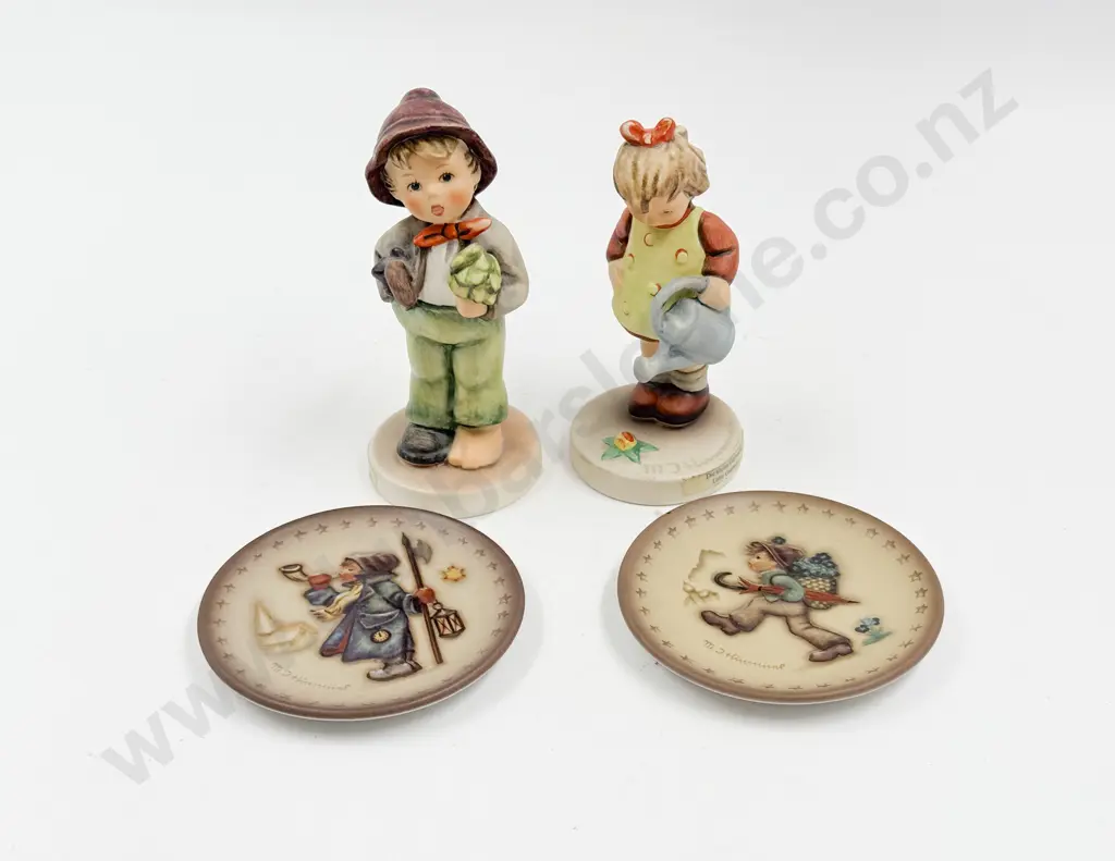 Goebel Hummel 'Lost Stocking' Figurine and Three Others Image 1++