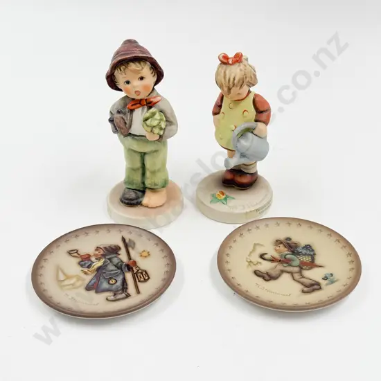 Goebel Hummel 'Lost Stocking' Figurine and Three Others
