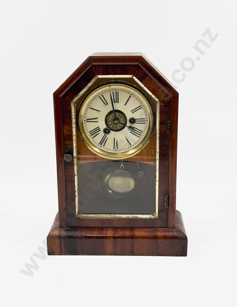 Wooden Cased Mantel Clock Image 1++