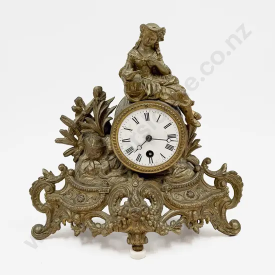 French Style Figural Mantel Clock