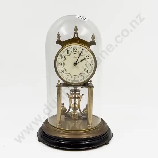 Glass Dome Cased Mantel Clock