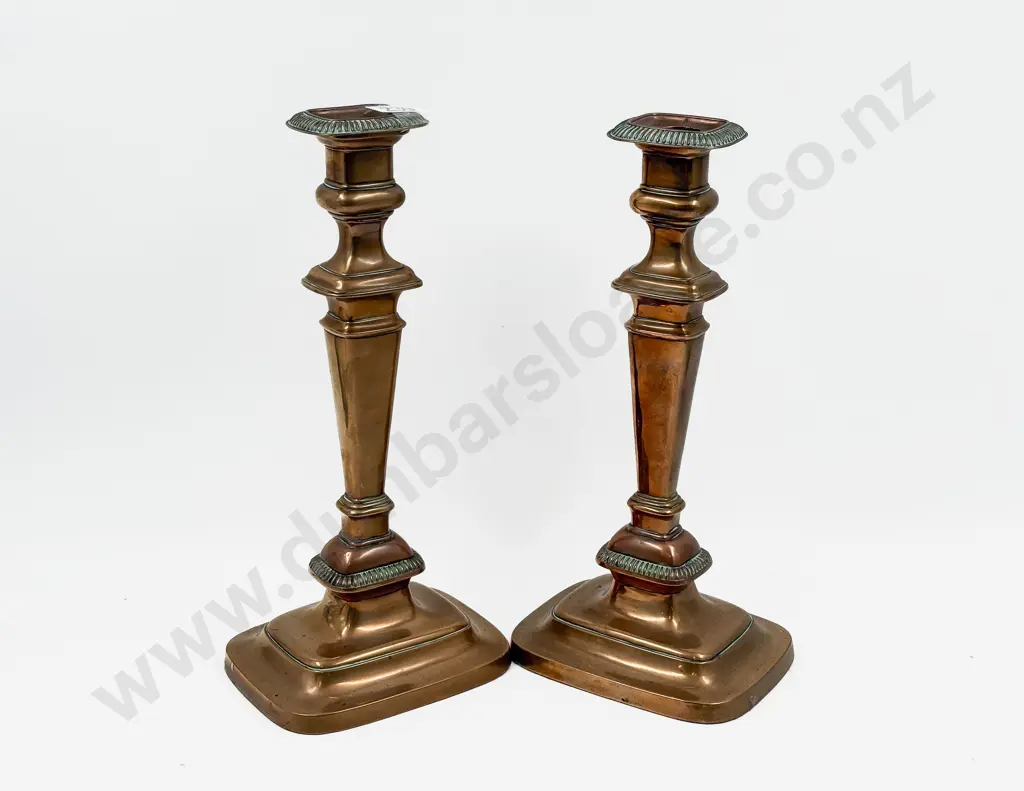 Pair of Vict Sheffield Plate Candlesticks Image 1++