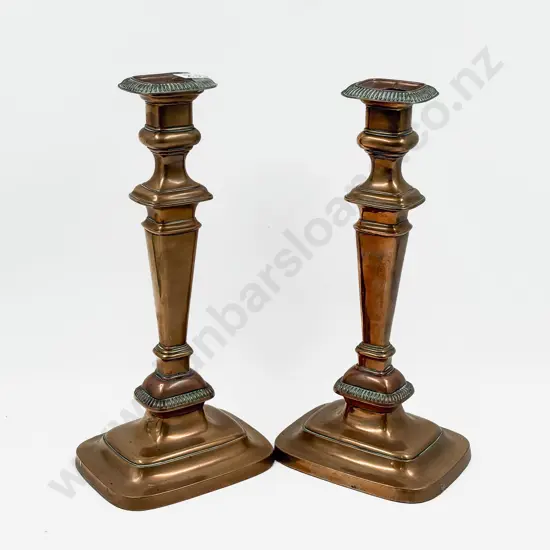 Pair of Vict Sheffield Plate Candlesticks