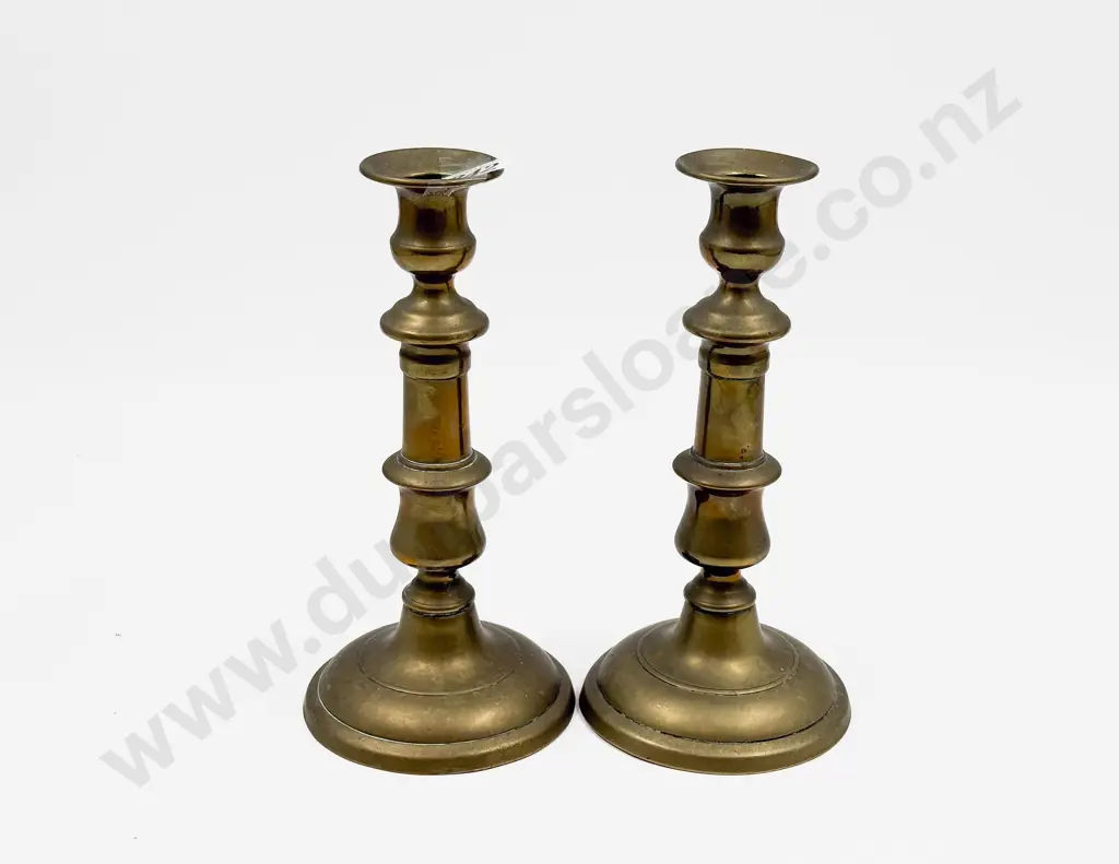 Pair of Brass Candlesticks Image 1++