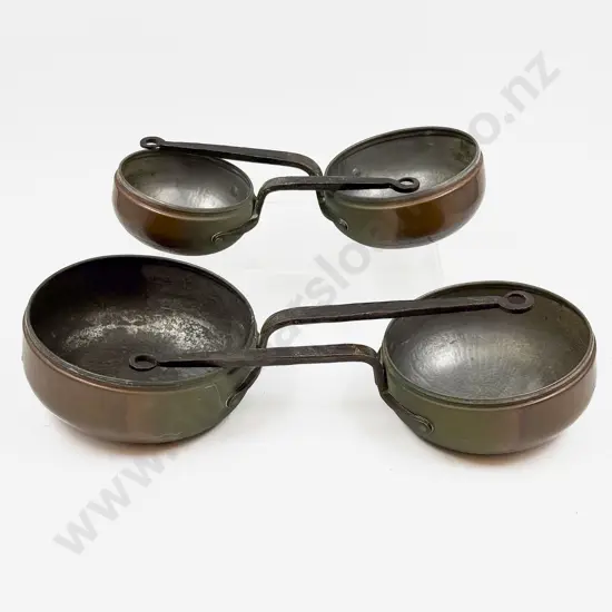 Graduated Set of Four Copper Saucepans