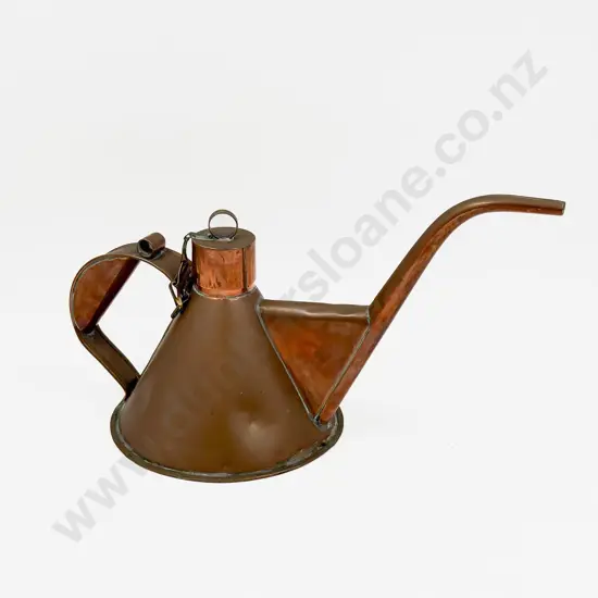 Edwardian Copper Watering Can with Lid