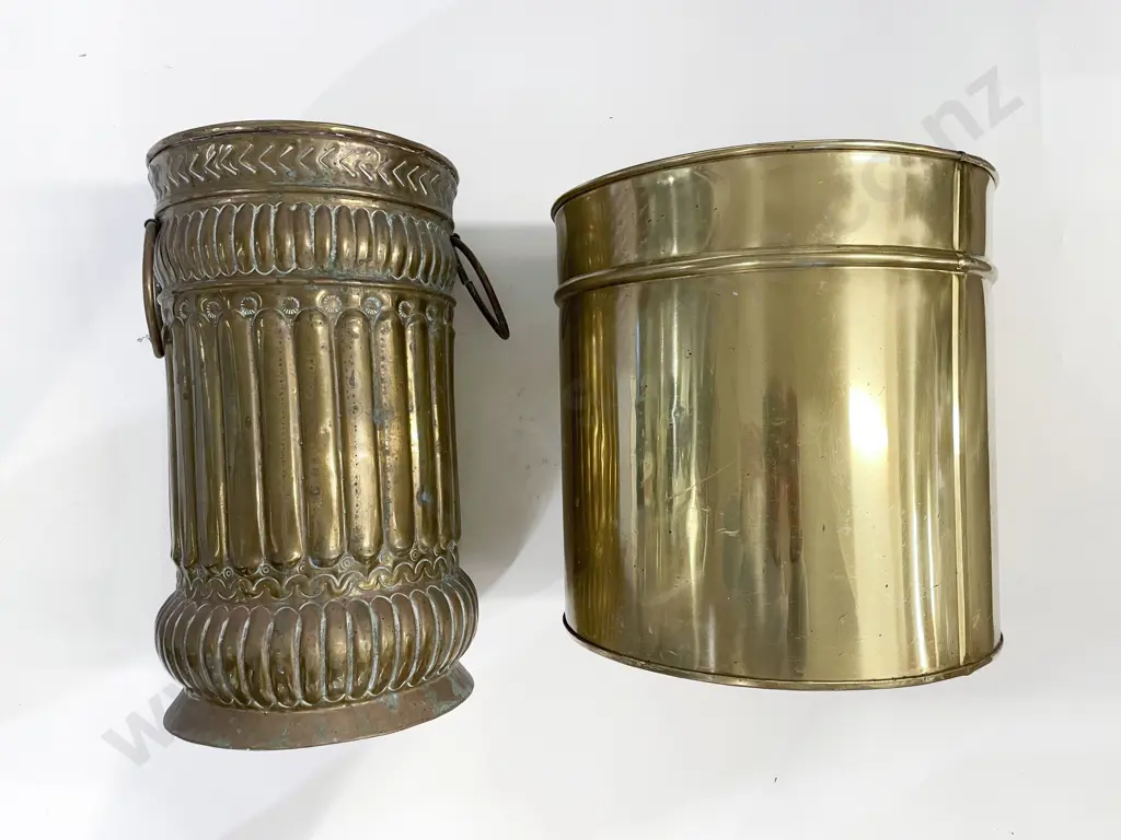 Brass Stick Stand with Brass Bin etc Image 1++