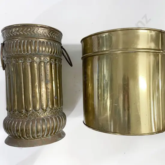 Brass Stick Stand with Brass Bin etc
