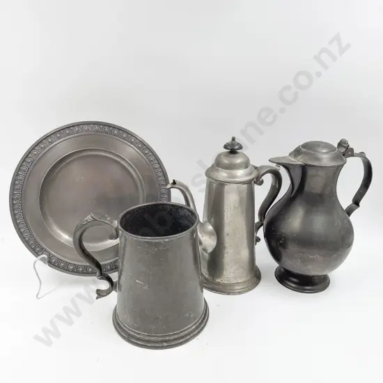 Four Pieces of Assorted Pewter