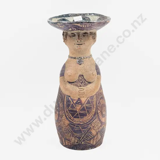 NZ Figural Pottery Vase