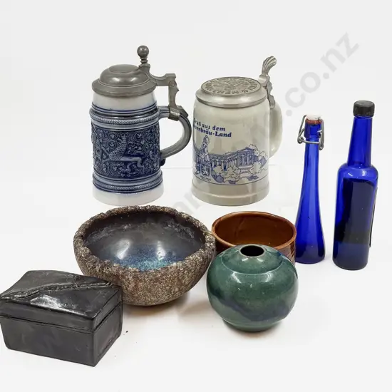 Small Qty of Assorted incl Pottery & Stoneware Steins