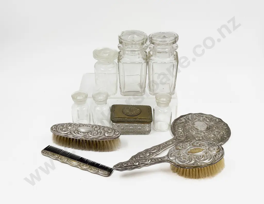 Assorted Dressing Table Items with Small Chemist Jars etc Image 1++
