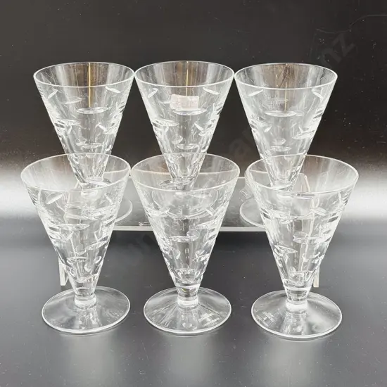 Set of Six Jasper Conran Waterford Crystal Glasses
