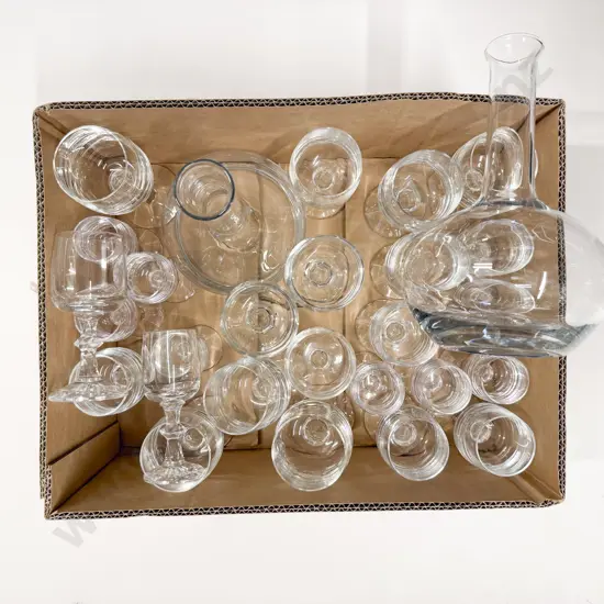Box of Assorted Glassware