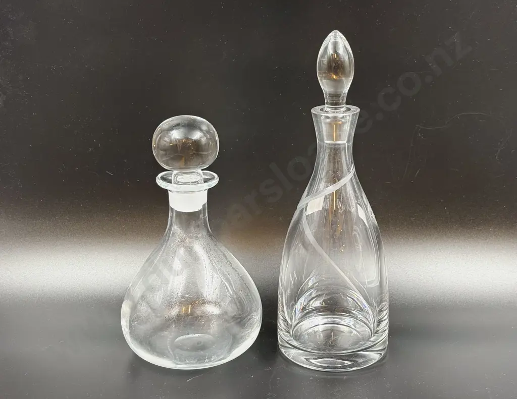 Kosta Boda Glass Decanter together with Heavy Glass Decanter Image 1++