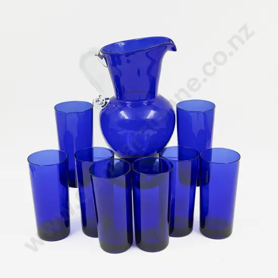 Blue Glass Water Set