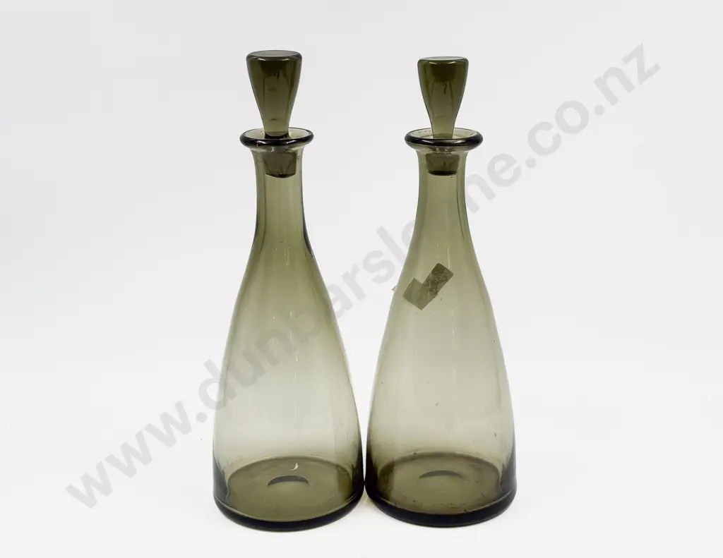 Pair of Whitefriars Glass Decanters Image 1++