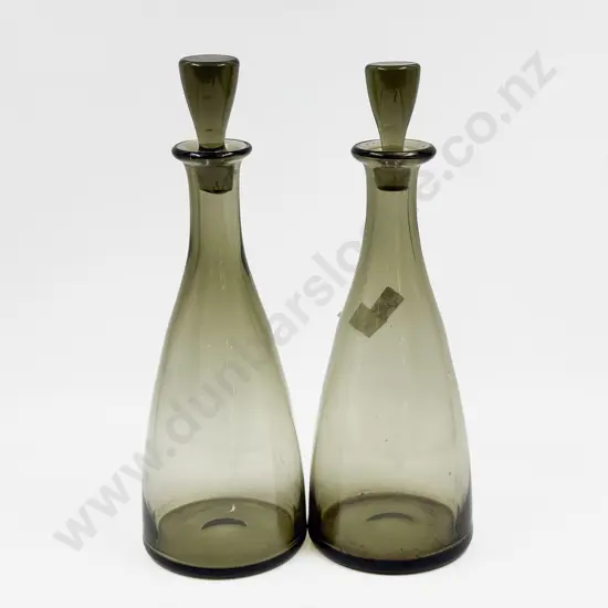 Pair of Whitefriars Glass Decanters