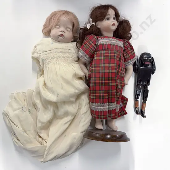 Two Vintage Dolls etc