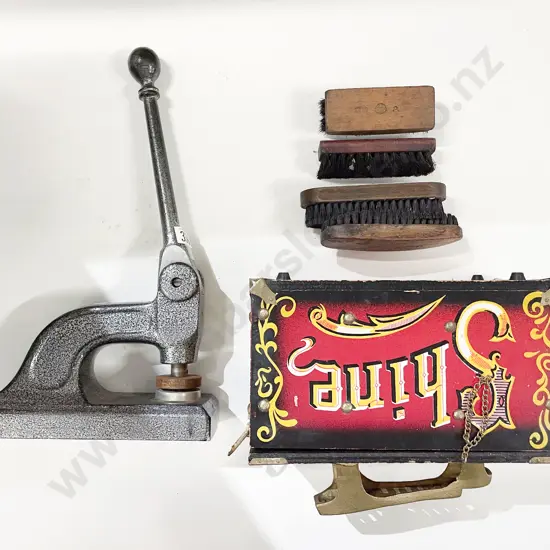 Vintage Shine Box together with University Sport NZ Badge Press