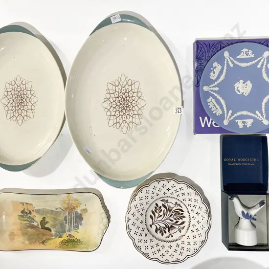 Graduated Pair of RD "Desert Star" Ashets together with Wedgwood Plate & RW Pie Funnel