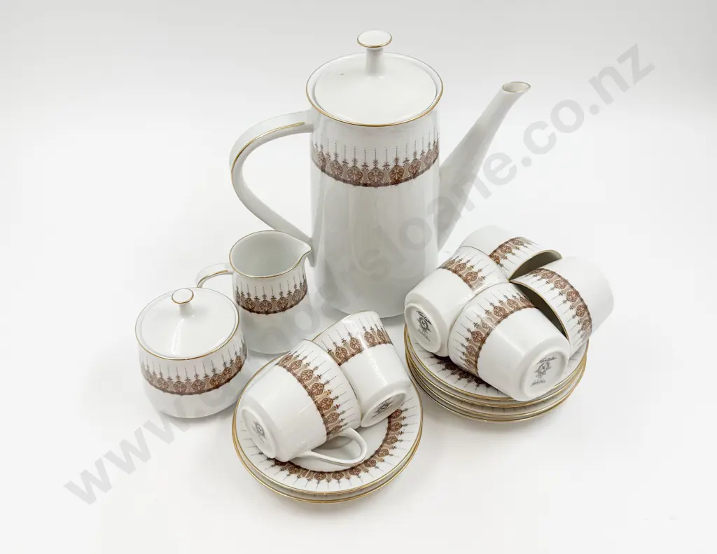 Japanese "Madeleine" Pattern Six Plate Coffee Set Image 1++