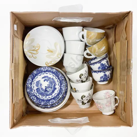 Box Qty of Assorted Cups & Saucers