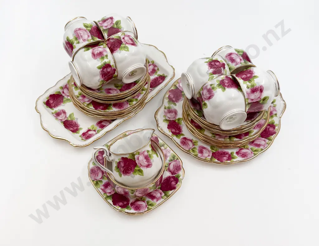 Royal Albert "Old English Rose" Eight Place Part Teaset with Some Extras Image 1++