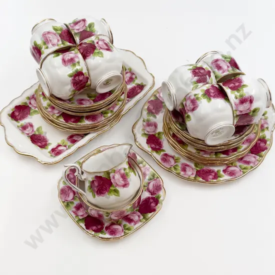Royal Albert "Old English Rose" Eight Place Part Teaset with Some Extras