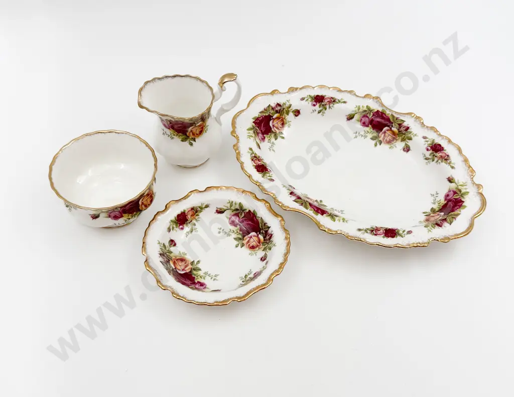 Four Pieces of Assorted Royal Albert "Old Country Roses" China Image 1++