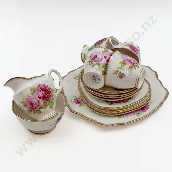 Royal Albert "American Beauty" Four Place Part Teaset