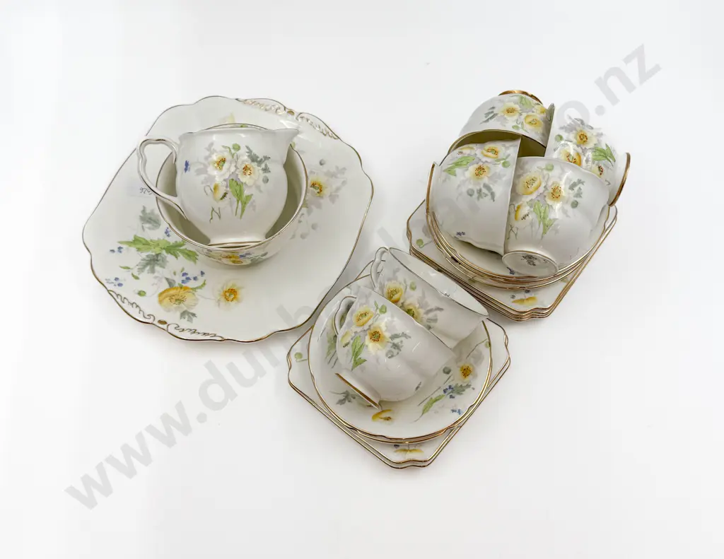 RD Six Place Fancy China Part Teaset Image 1++