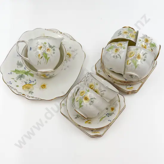 RD Six Place Fancy China Part Teaset