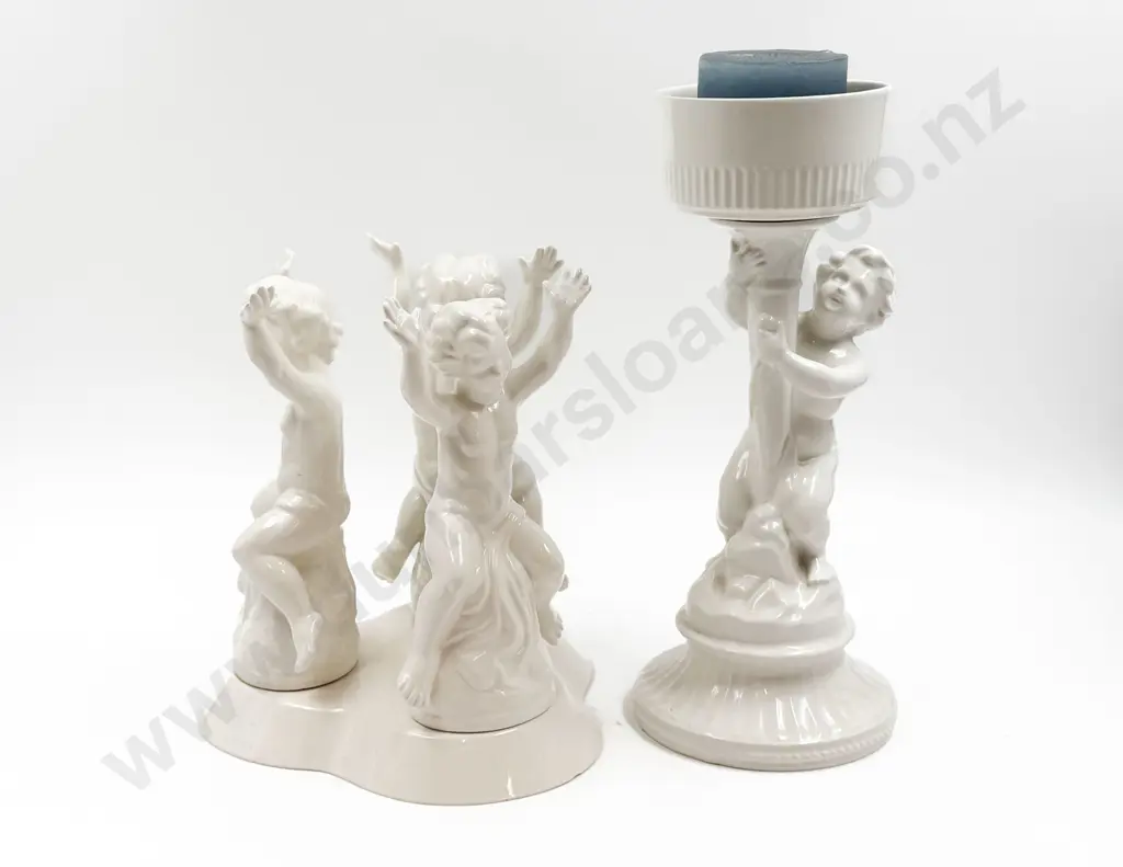 Cherub Form Candle Holder together with Similar Figural Stand Image 1++