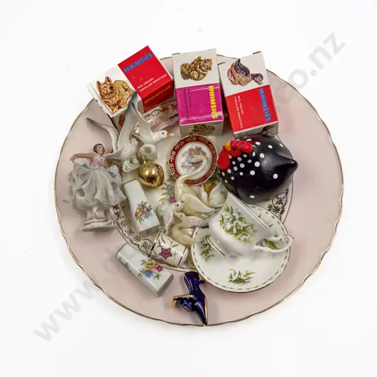 Qty of Assorted China Figures & Miniatures incl Boxed Wade Whimsies