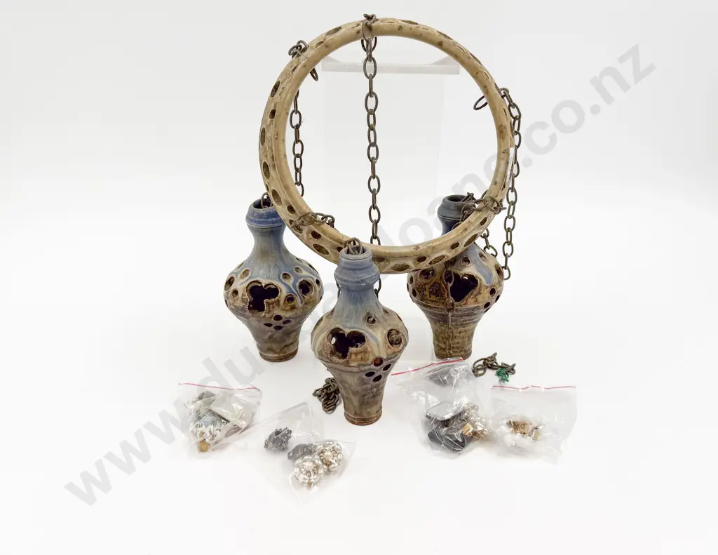 Hanging Pottery Form together with Assorted Costume Jewellery Image 1++